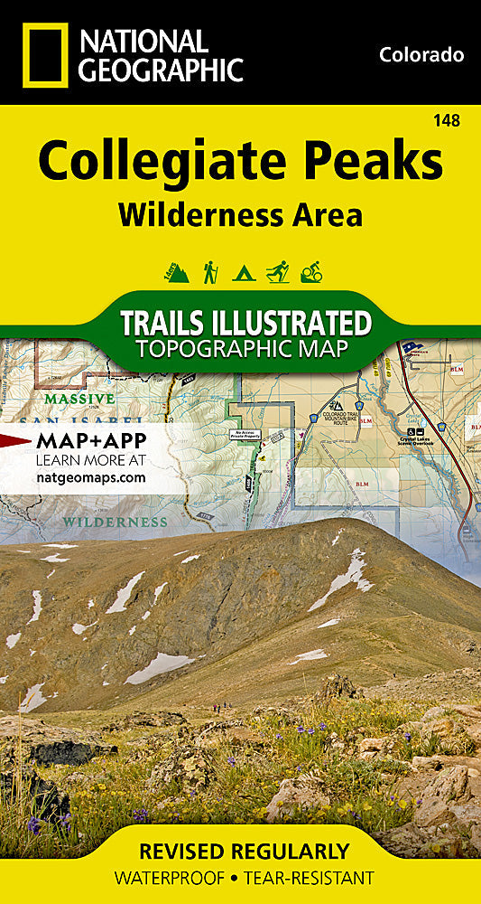 National Geographic Trails Illustrated Colo Collegiate Peaks Wilderness Map 148 image 0