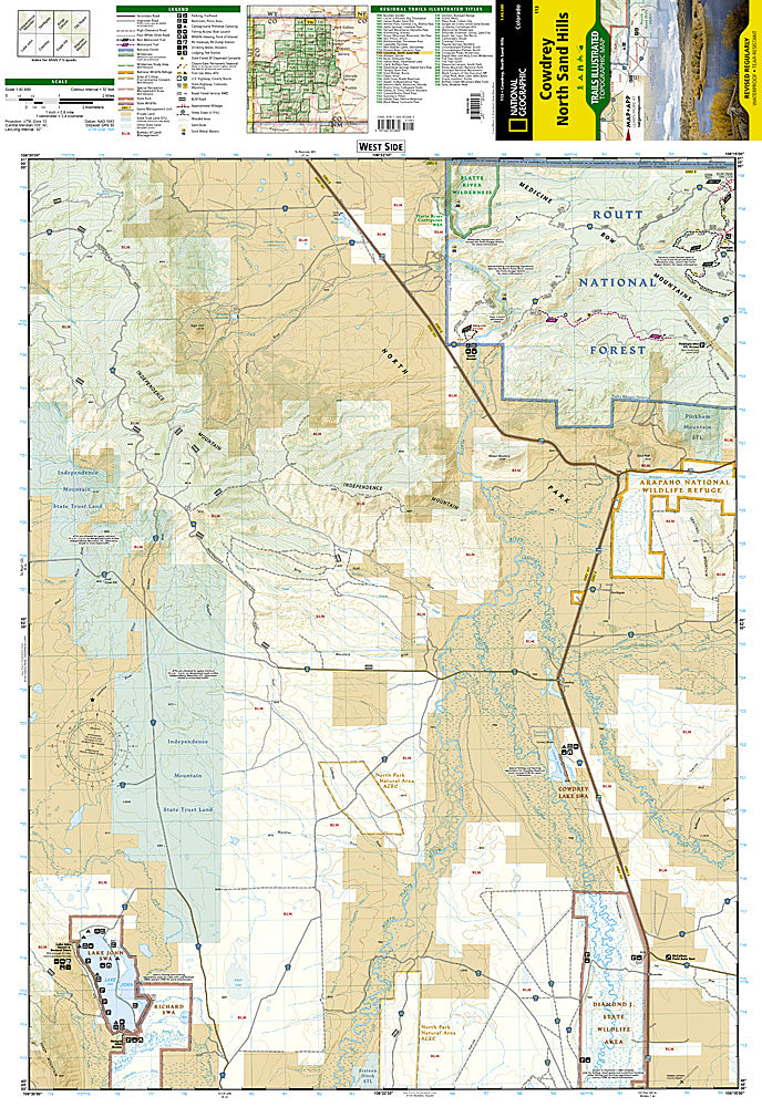 National Geographic Trails Illustrated Colorado Cowdrey North Sand Hills Map 113 image 1