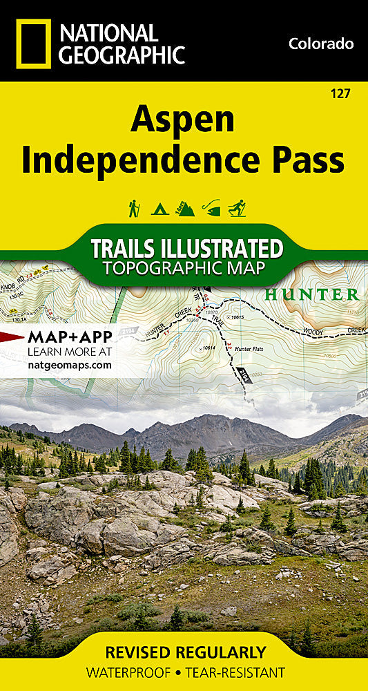 National Geographic Trails Illustrated Colorado Aspen Independence Pass Map 127 image 0