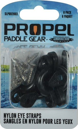 Shoreline Marine Propel Paddle Gear Kayak Nylon Eye Straps 6-Pack w/Hardware image 0