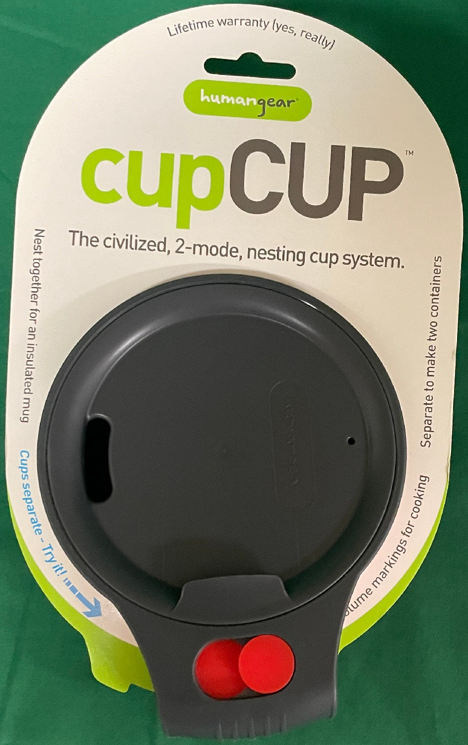Humangear CupCUP 16oz Dual Mode Mug â€“ Red Travel/Camping Cup BPA-Free HG0663 image 3