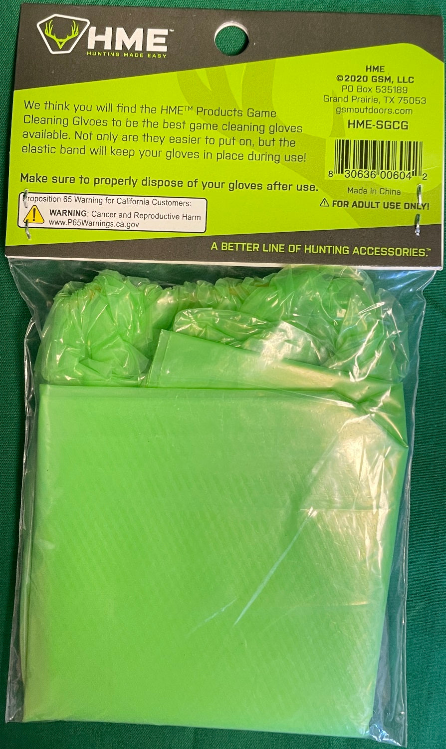 HME Shoulder-Length Game Cleaning Gloves 1-Pair HME-SGCG image 2