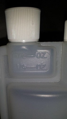 Twin Neck Bettix 8oz Measure &amp; Pour Bottle w/ Caps - Square Dispenser image 4