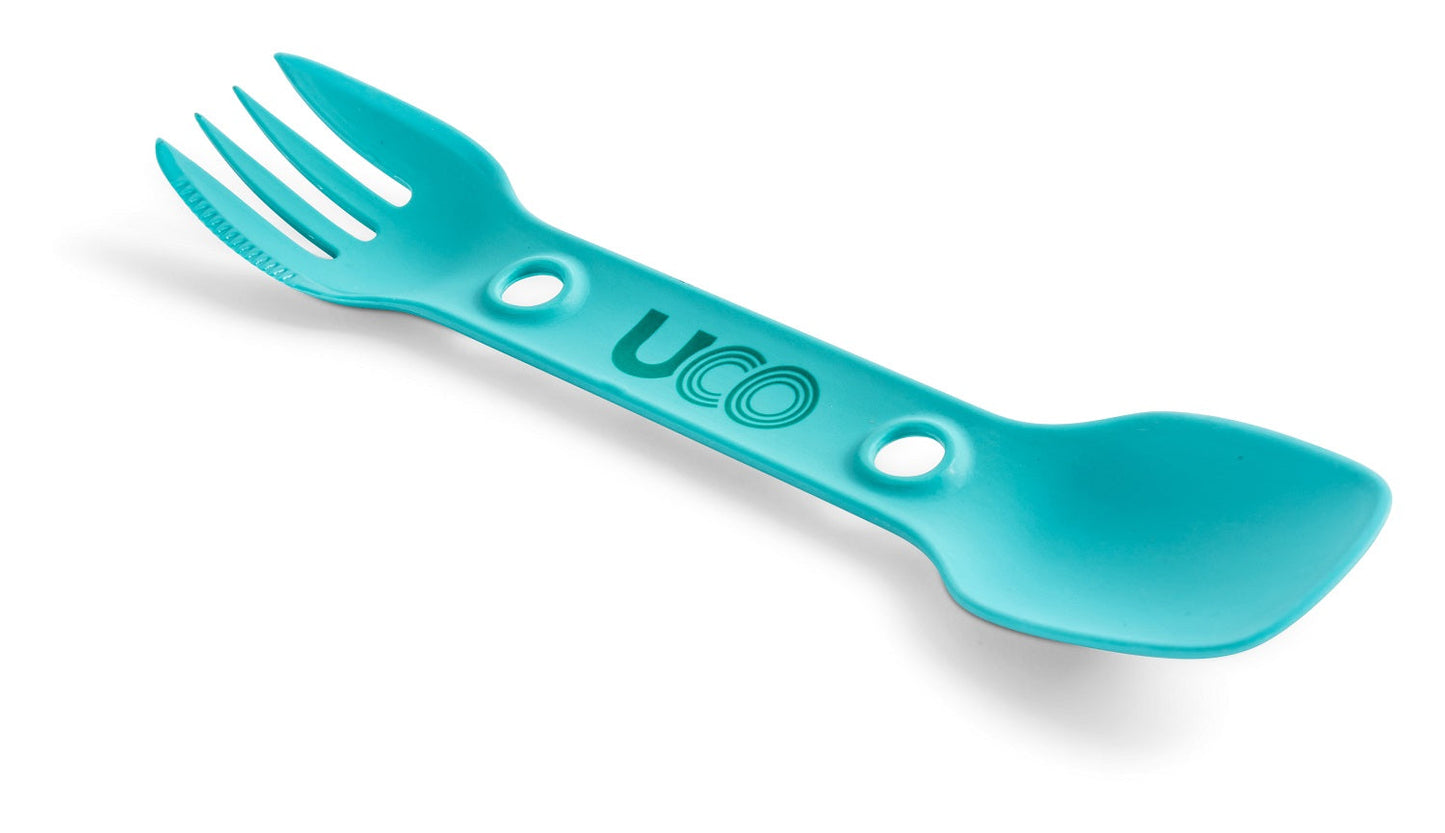 UCO Utility Spork 2-Pack - Teal & Orange - 3-in-1 Camping Utensil image 4