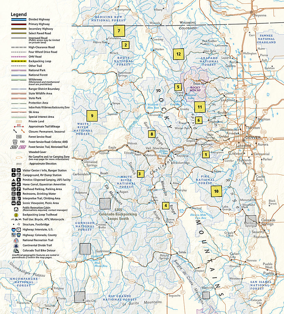 National Geographic Topographic Map Guide â€“ Colorado Backpack Loops North 1304 image 1