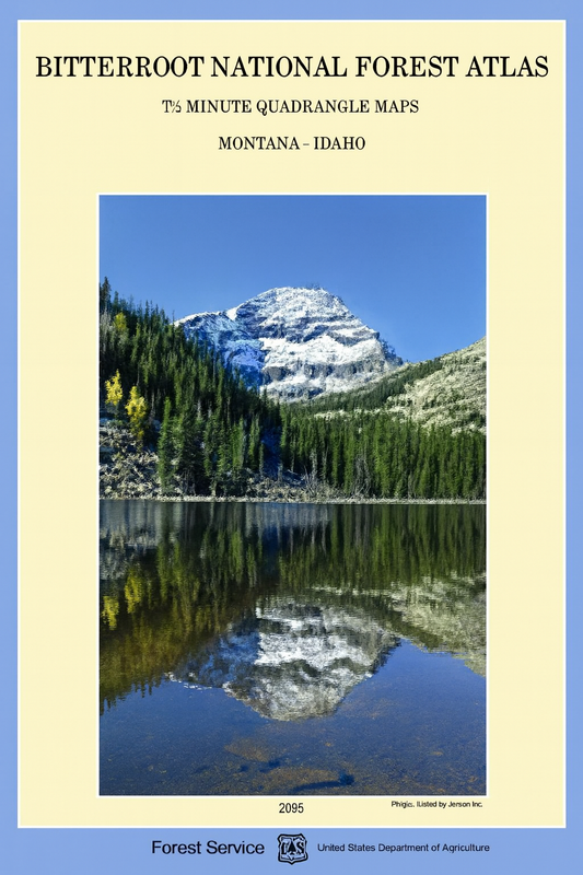 Montana Atlas – Bitterroot National Forest Recreation & Topographic Map #209250