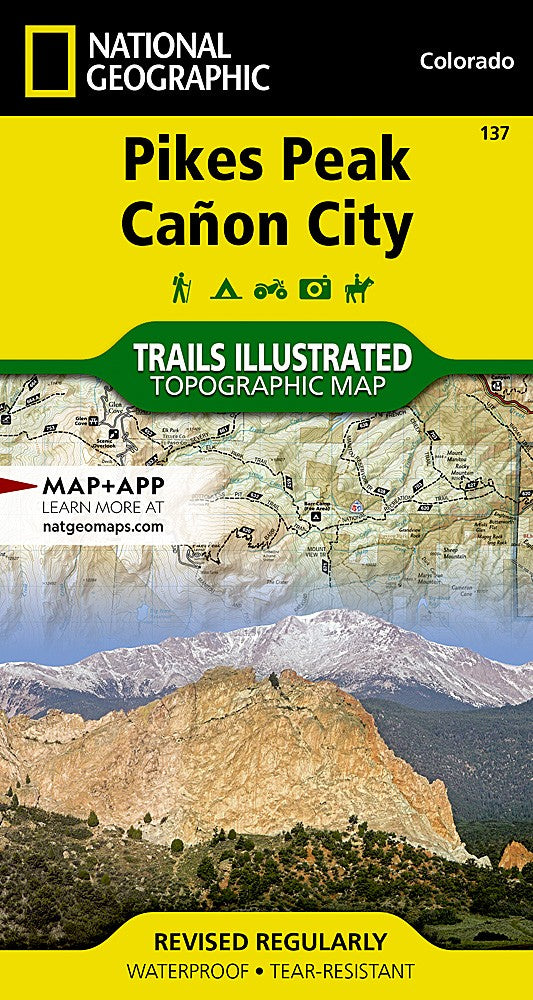 Pikes Peak Canon City CO Waterproof Topographic Map Hiking Camping Trail #137