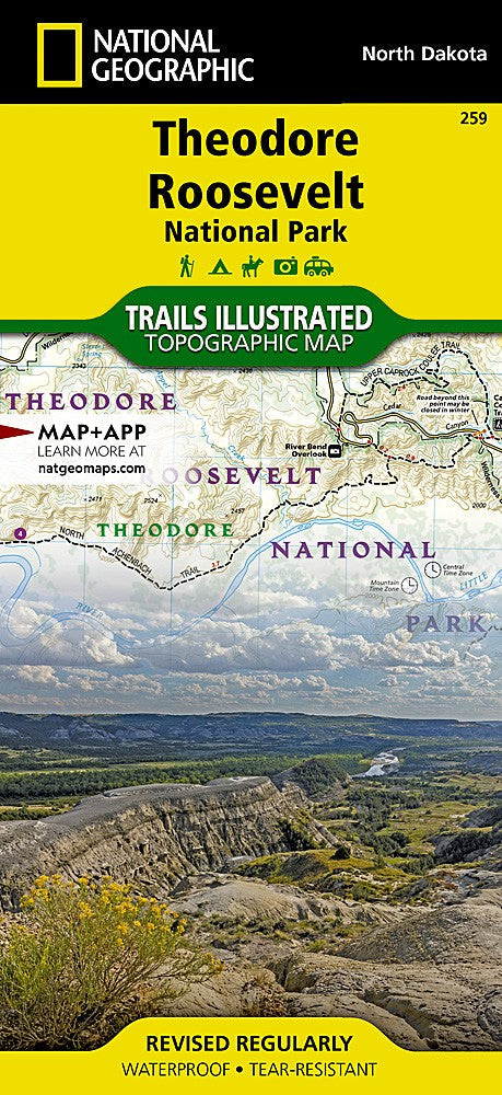 Theodore Roosevelt National Park ND Waterproof Topo Map Hiking Camping #259