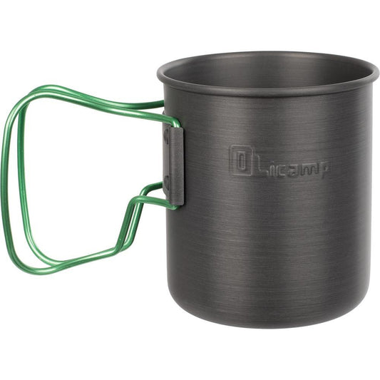 Olicamp Travel Mug Lime Space Saver Hard Anodized Backpacking Camping 327482