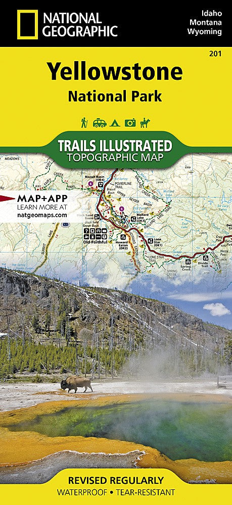 Yellowstone Grand Teton National Parks WY Waterproof Map Bundle Hiking Camp