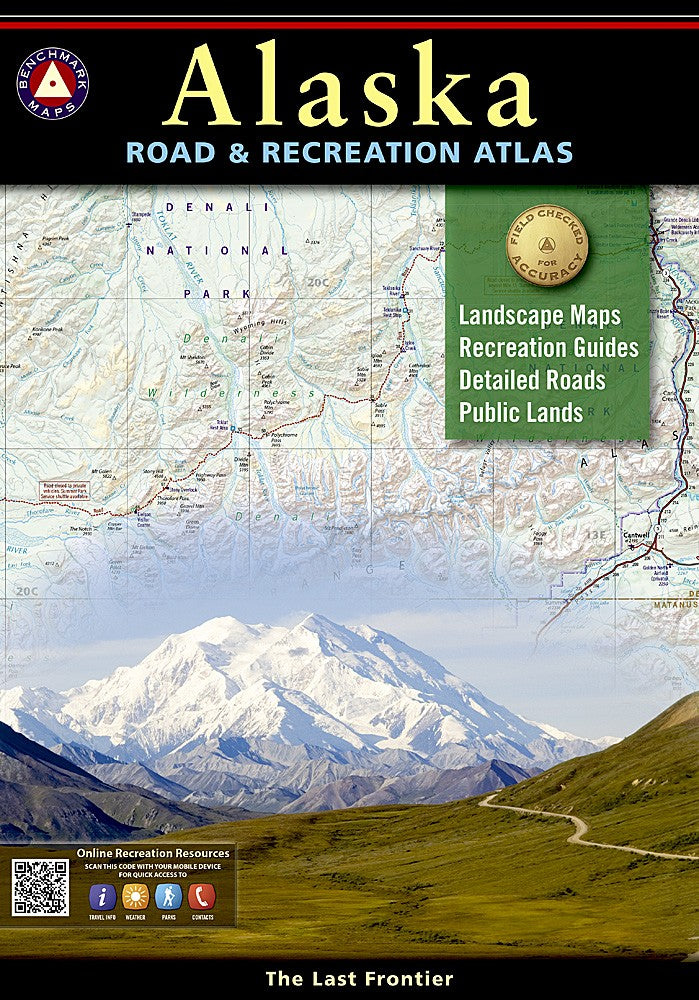 Alaska AK Road Recreation Atlas Waterproof Topographic Hiking Camping Guide