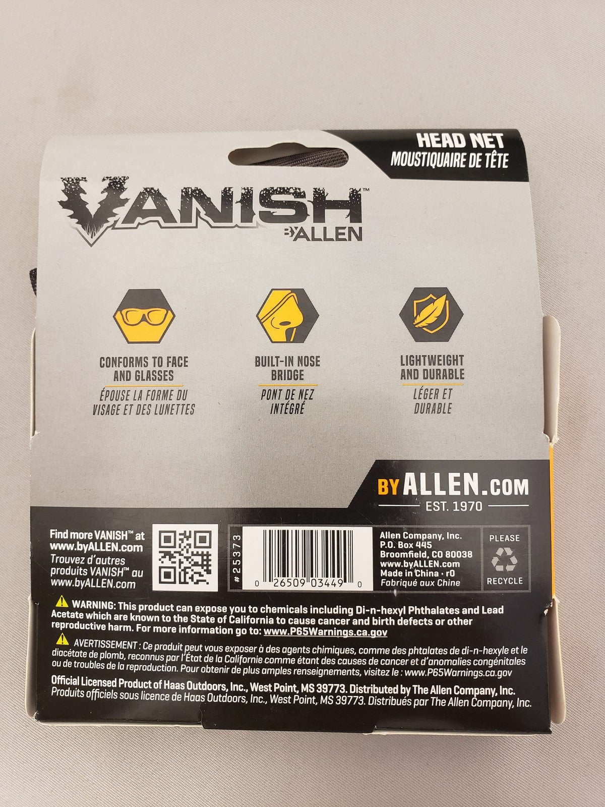 Allen Vanish Visa Form Mesh MOBU Country Full Head Net - Camo Hunting Headnet