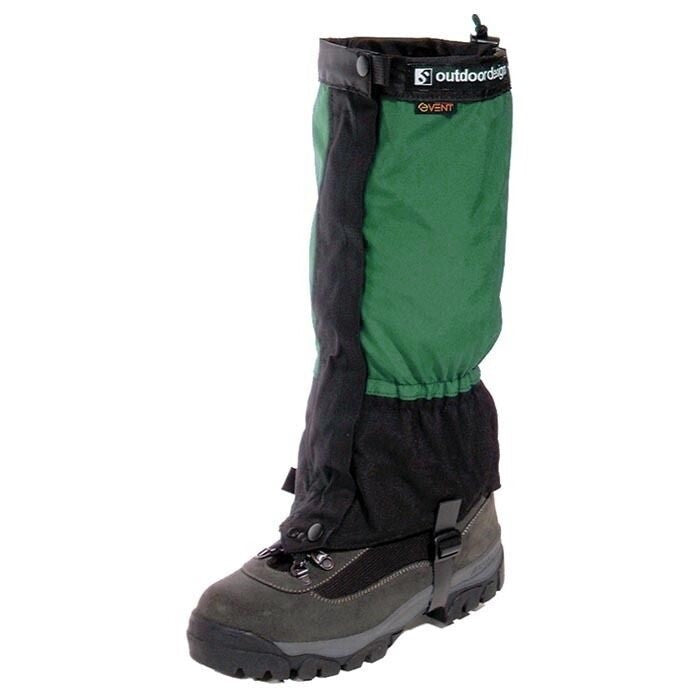 Outdoor Designs Perma eVENT Gaiter Med. Green w/Front Zip/Storm Flap/Boot Strap