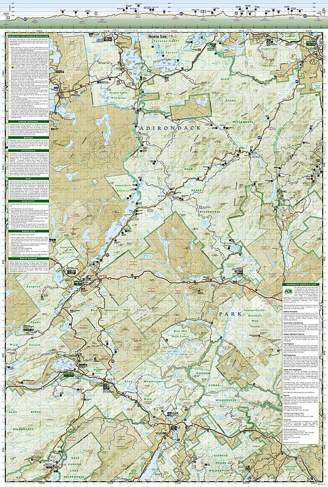 Northville Placid Trail NY Waterproof Topo Map Hiking Backpacking Camping #736