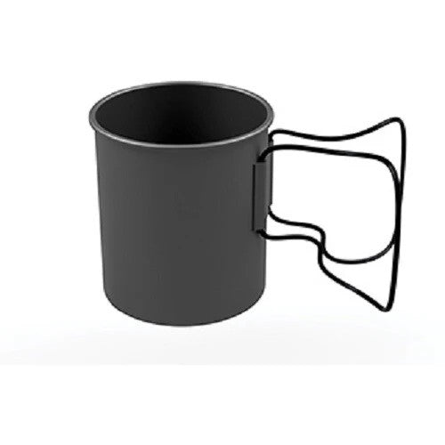 Olicamp Space Saver Mug Ha Aluminum Travel Cup 24 Fl Oz W/Black Folding Handles