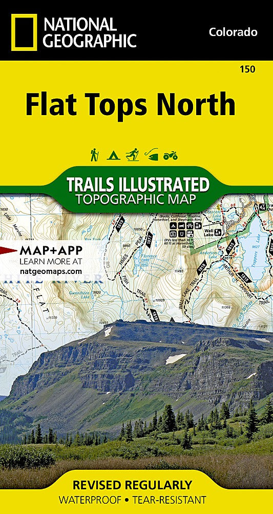 Flat Tops Wilderness North CO Waterproof Topo Map Hiking Camping Trail #150
