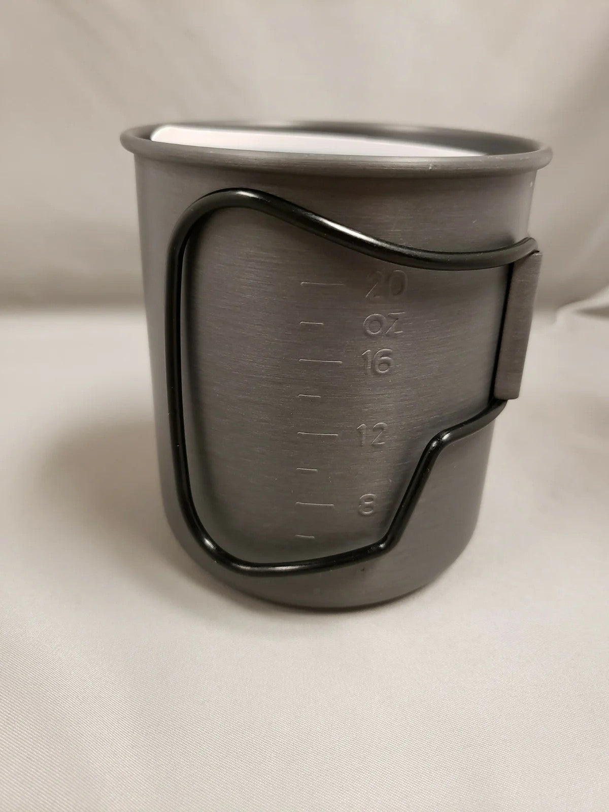 Olicamp Space Saver Mug Ha Aluminum Travel Cup 24 Fl Oz W/Black Folding Handles