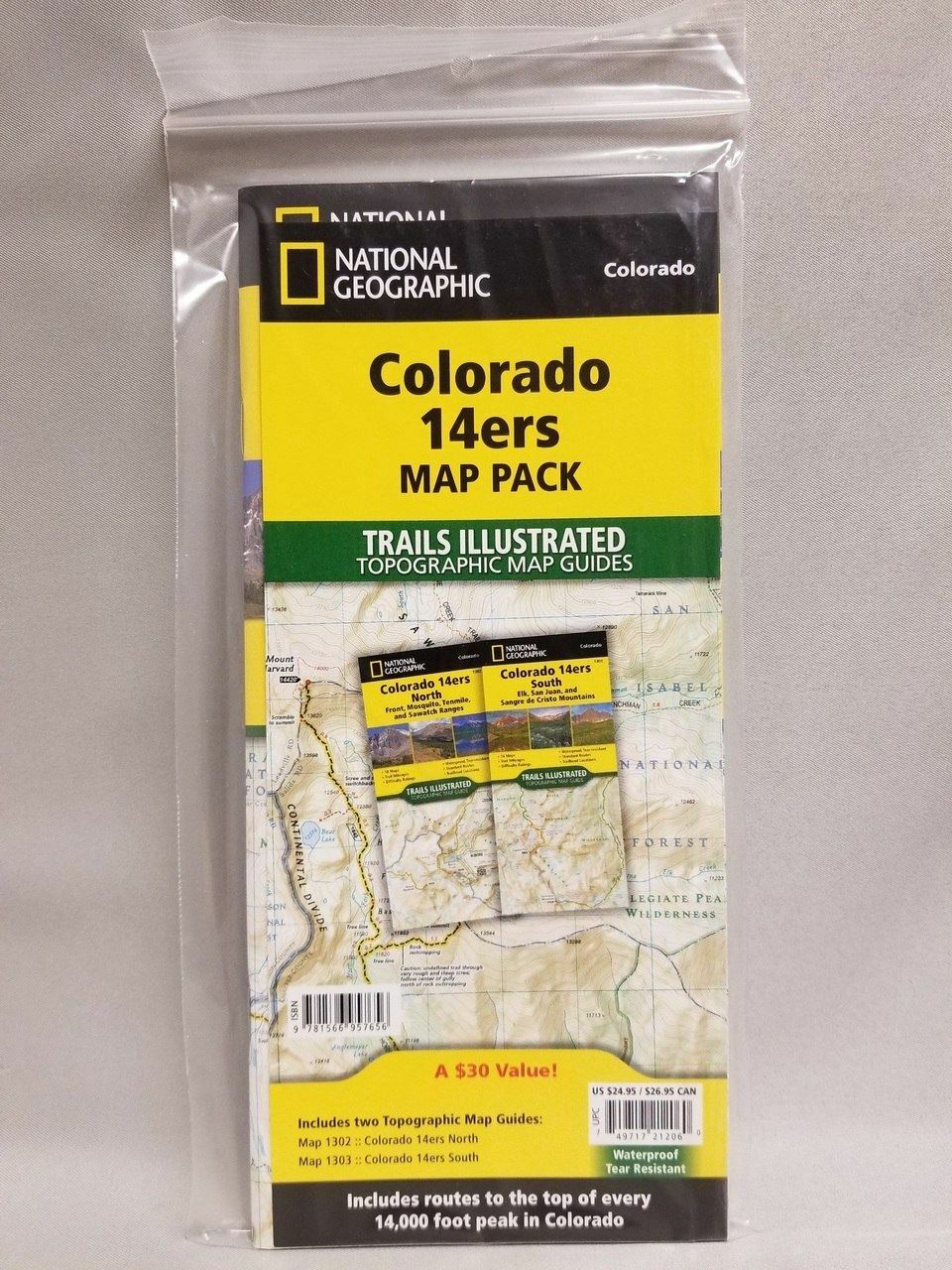 Colorado 14ers Topographic Map Guide Bundle Pack Waterproof Hiking Climbing