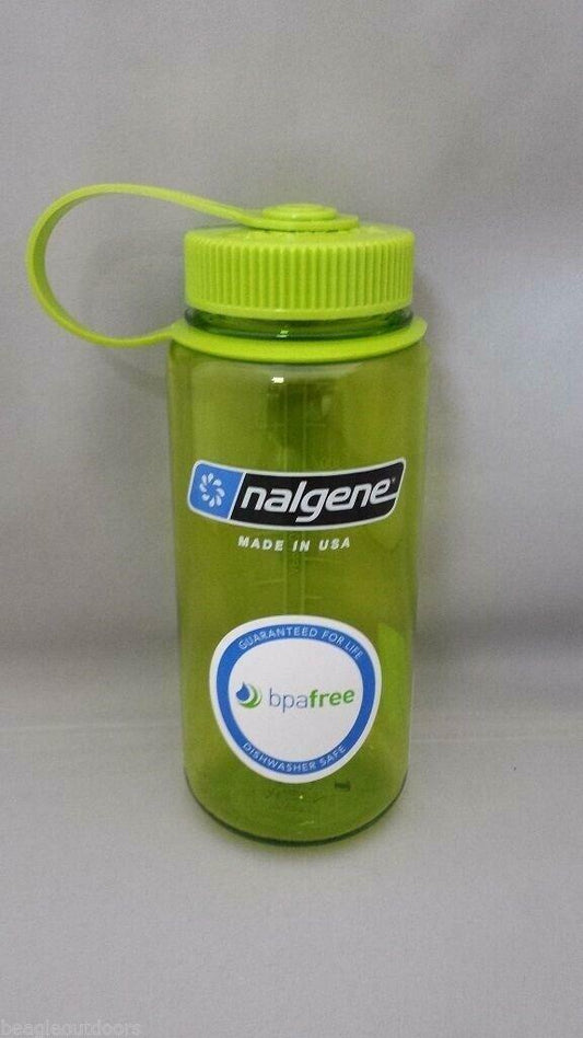 Nalgene Wide Mouth 16oz BPA Free Water Bottle Spring Green w/Green Lid Sustain