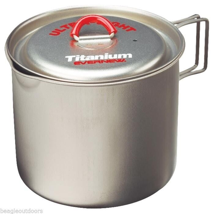 Evernew Titanium Ti Ultralight Mug Pot 500 550ml w/Pour Spout/Lid/Handles ECA537
