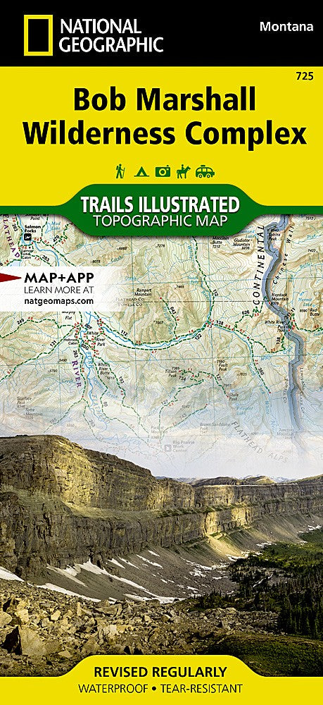 Bob Marshall Wilderness MT Waterproof Topographic Map Hiking Backpacking #725