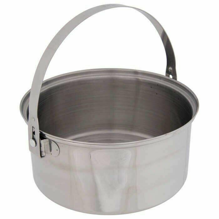 Olicamp AK 1 Qt Stainless Steel Mess Kit Cookset w/Pot--Fry Pan Lid--Stuff Sack