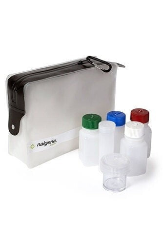 Nalgene Deluxe 8-Piece Travel Kit w/Leakproof Zippered Carry Bag -