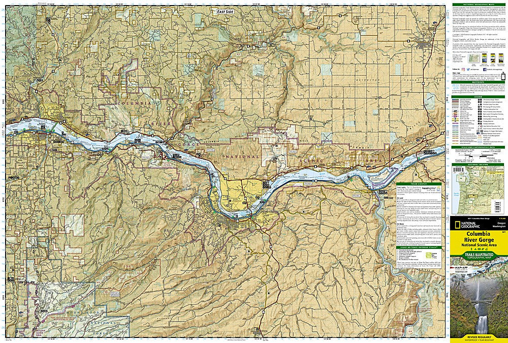 Mount Hood Columbia River Gorge OR WA Waterproof Map Bundle Hiking Camping