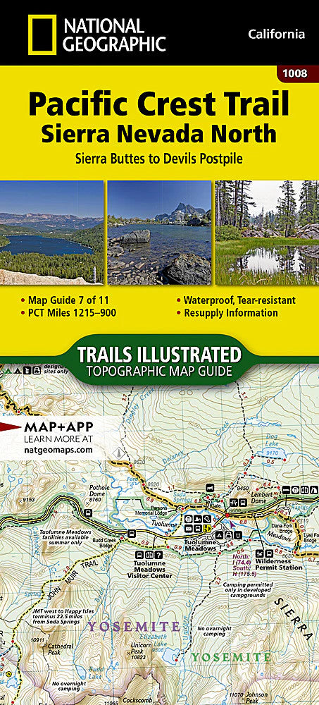 PCT California, Sierra Nevada North: Map #1008