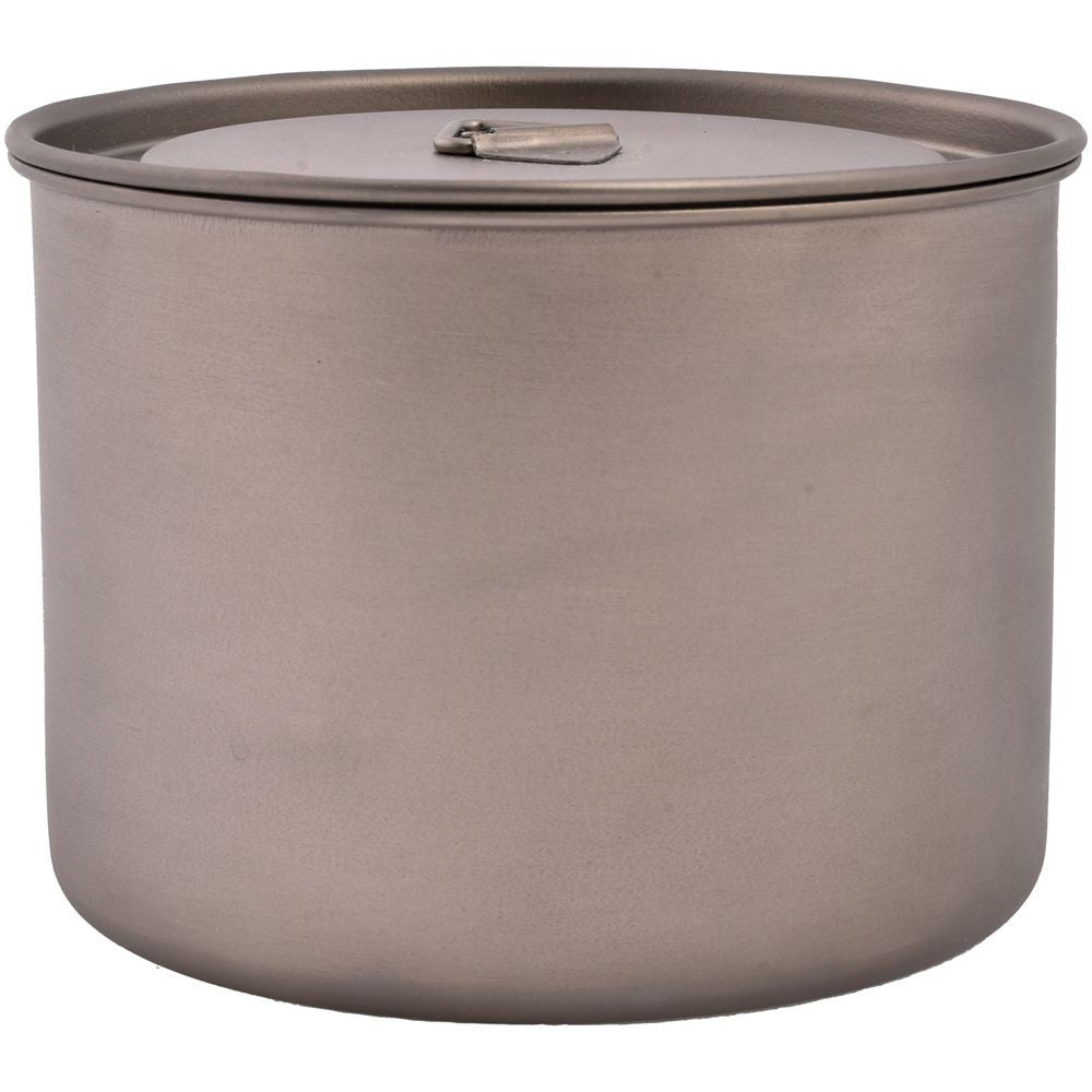 Olicamp Space Saver Ultralight Titanium 900ml Pot w/Folding Handles, Lid, & Bag
