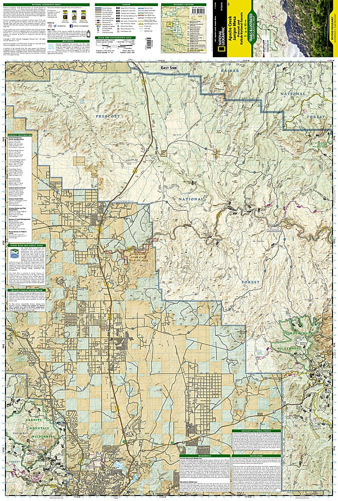 Prescott National Forest AZ Waterproof Map Bundle Pack Hiking Camping