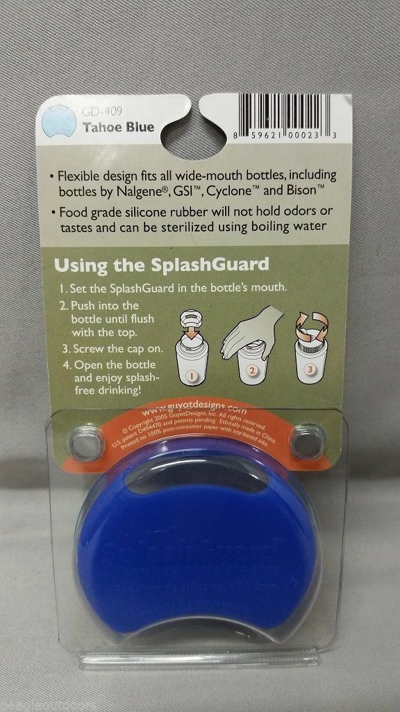 NEW Guyot Designs Universal Splashguard Sipper Insert for 32oz Bottle Tahoe Blue