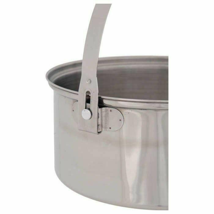 Olicamp AK 1 Qt Stainless Steel Mess Kit Cookset w/Pot--Fry Pan Lid--Stuff Sack