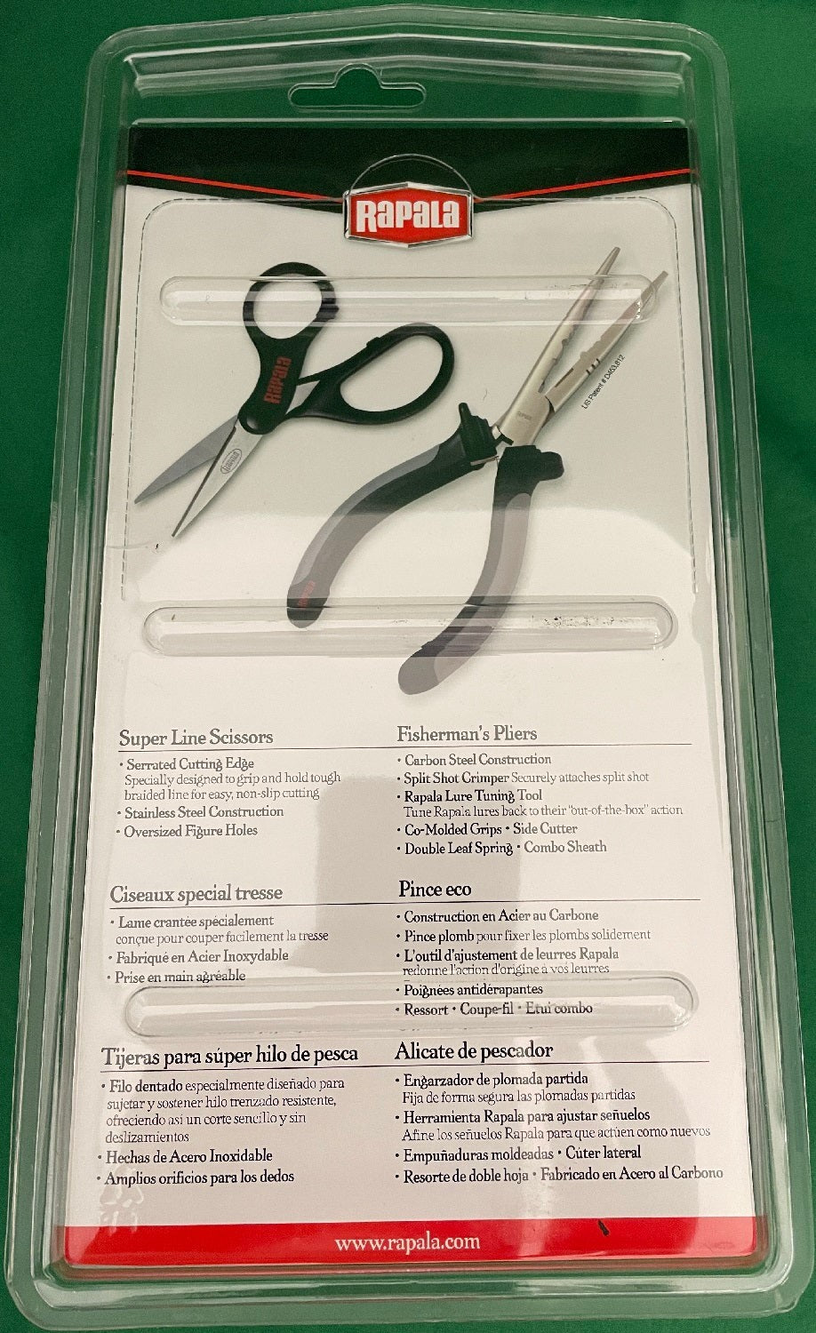 Rapala Pliers & Super Line Scissors Combo Set RTC-6SPLS
