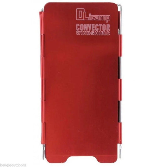 Olicamp Convector Windshield Anodized Aluminum Windscreen Red w/Stuff Bag