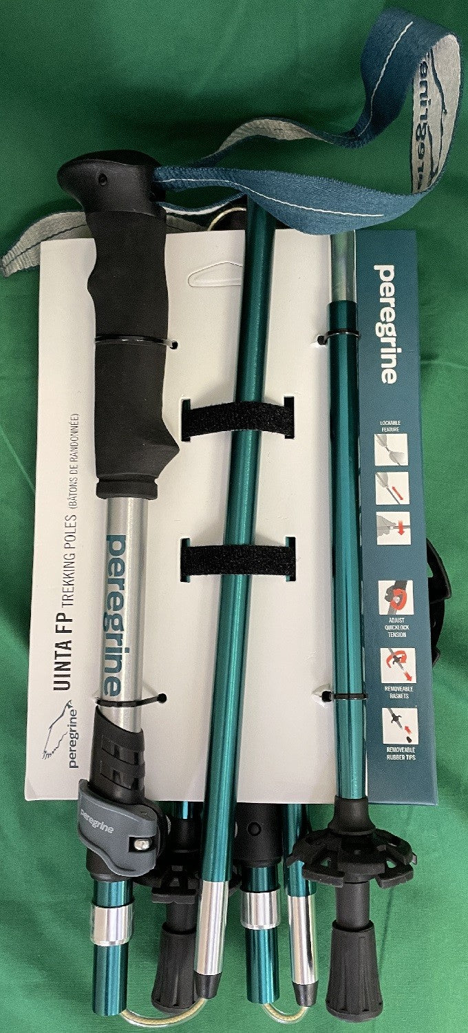 Peregrine Uinta Folding Trekking Poles – 1 Pair Aluminum Ergo Grip + Baskets