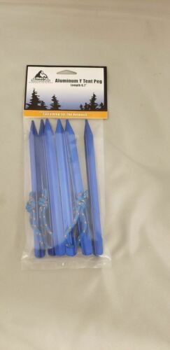 Liberty Mountain Purple Anodized Aluminum 6.7" Y Tent Pegs / Stakes 6-Pack