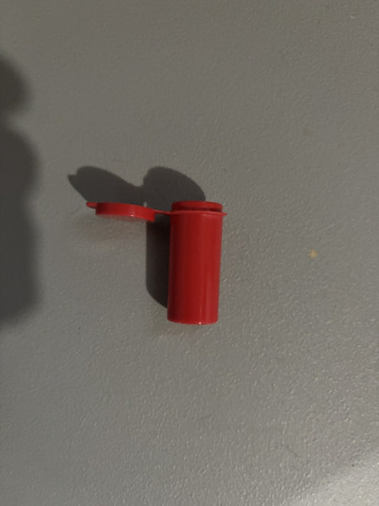 Red Snap-Top Plastic Vial – Compact & Durable Storage Container 4 Pack