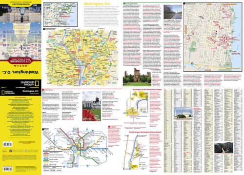 National Geographic City Destination Map Washington D.C. DC00620375