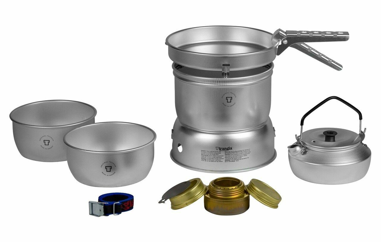 Trangia Storm Cooker 27-2 UL Alcohol Stove Cook Set w/Ultralight Pots & Fry Pan