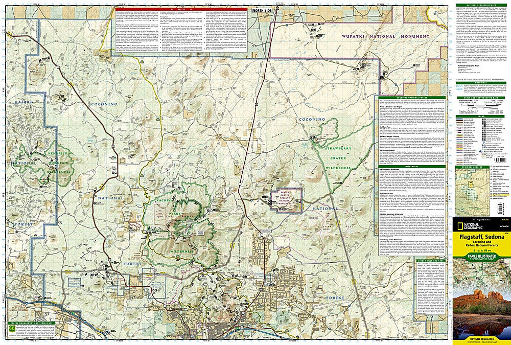 Coconino National Forest AZ Waterproof Map Bundle Pack Hiking Camping
