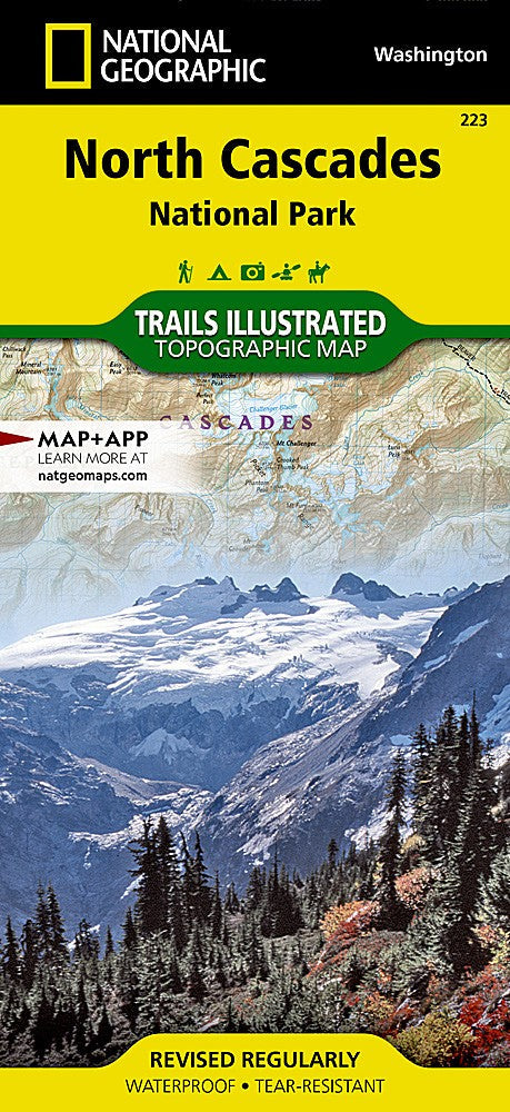 North Cascades National Park WA Waterproof Topo Map Hiking Camping Trail #223