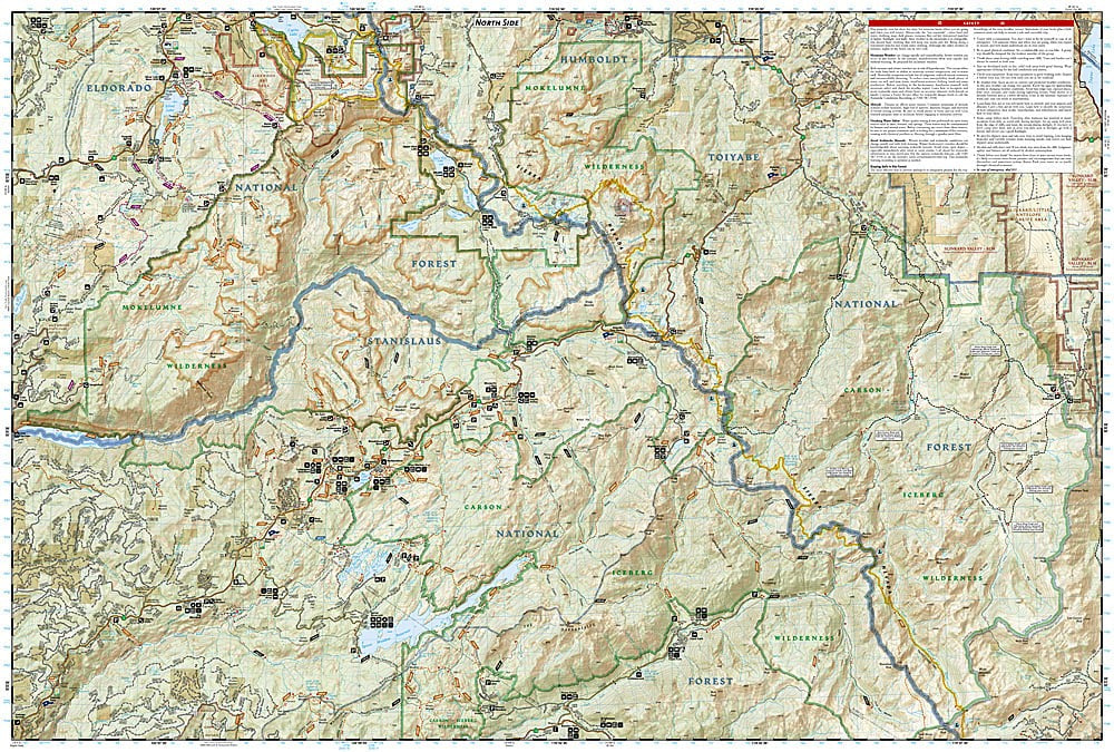 Eldorado National Forest CA Waterproof Map Bundle Pack Hiking Camping