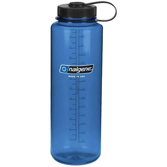 Nalgene Wide Mouth Sustain 48 oz Silo Bottle Slate Blue w/Black Cap