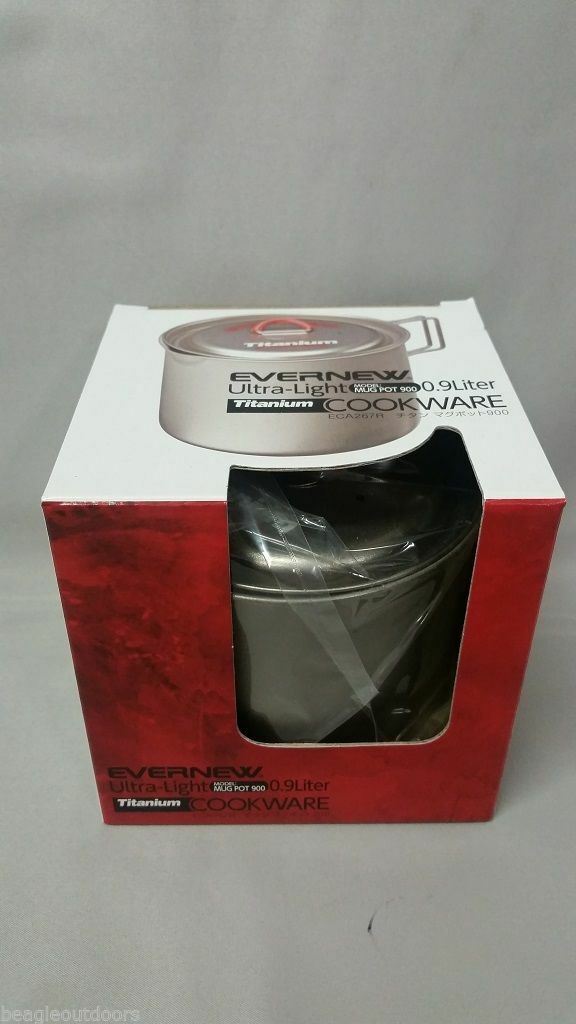 Evernew Titanium Ti Ultralight Mug Pot 900 950ml w/Pour Spout/Lid/Handles ECA539