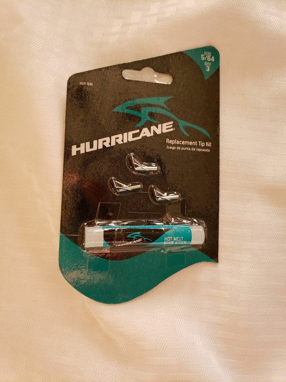 Hurricane Fishing Pole Replacement Rod Tip Repair Kit w/3 5/64" Tips+Glue Stick