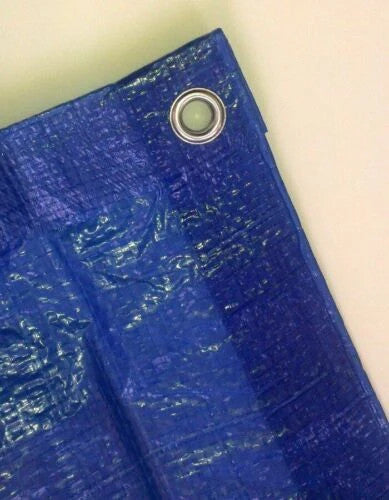Kotap 5' x 7' UV Resistant Waterproof Blue Poly Tarp w/Grommets & Rope Hem