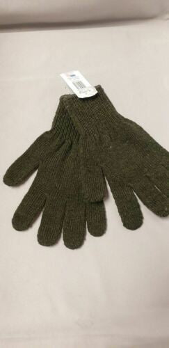 Newberry Knitting Wool/Nylon Blend Liner Gloves Pair Size L Green Glove