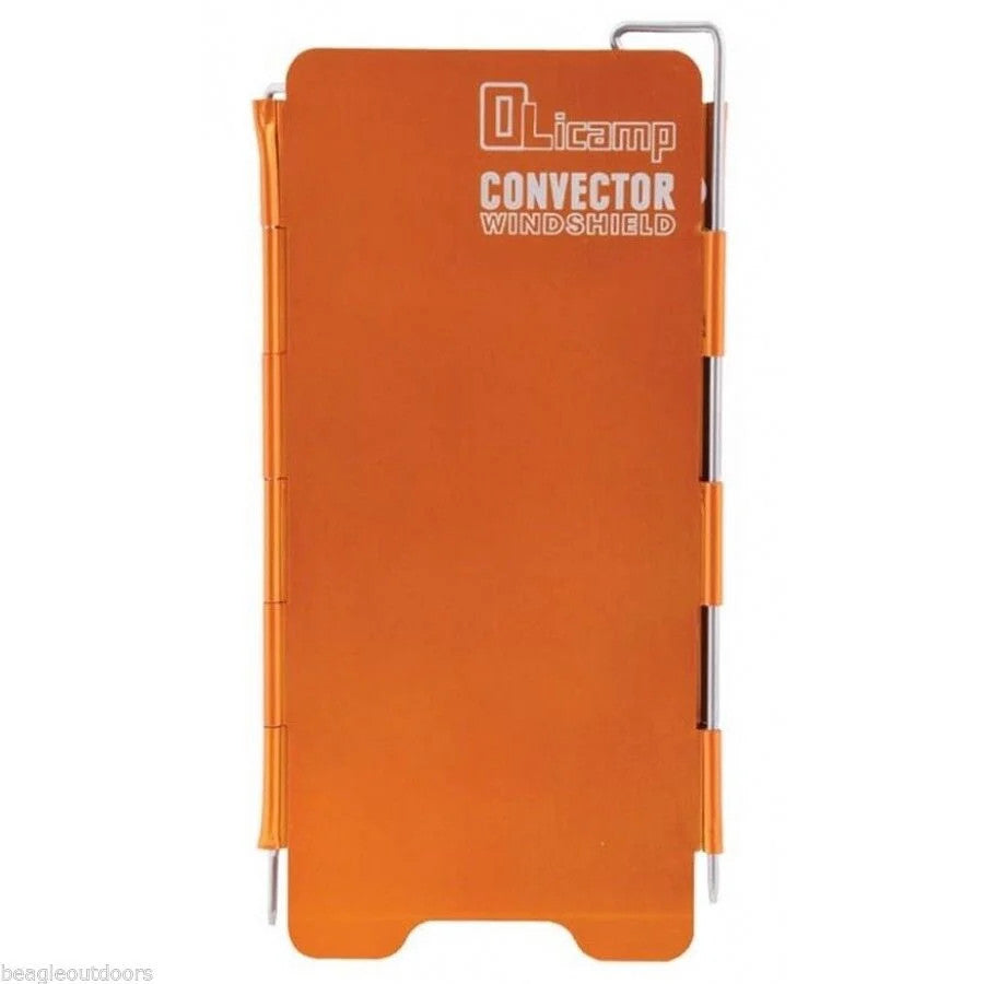 Olicamp Convector Windshield Anodized Aluminum Windscreen Orange w/Stuff Bag