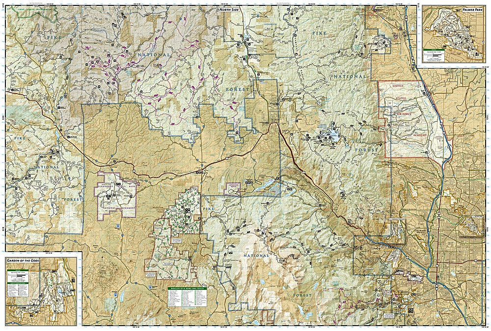 Pikes Peak Canon City CO Waterproof Topographic Map Hiking Camping Trail #137